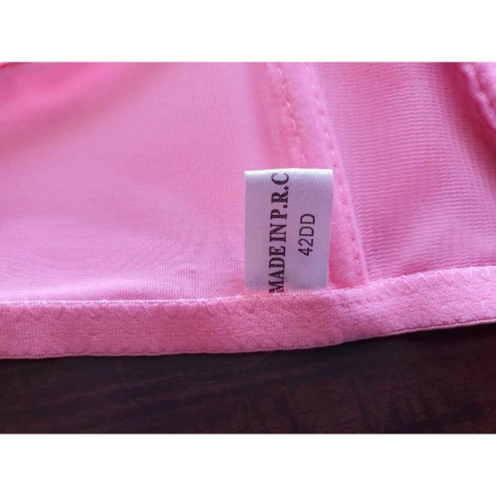 HandMade Unbranded Pink Bra, Size 42DD - Picture 6 of 6